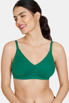 Zivame Beautiful Basics Double Layered Non Wired 3/4Th Coverage Backless Bra - Abundant Green — thumbnail 3